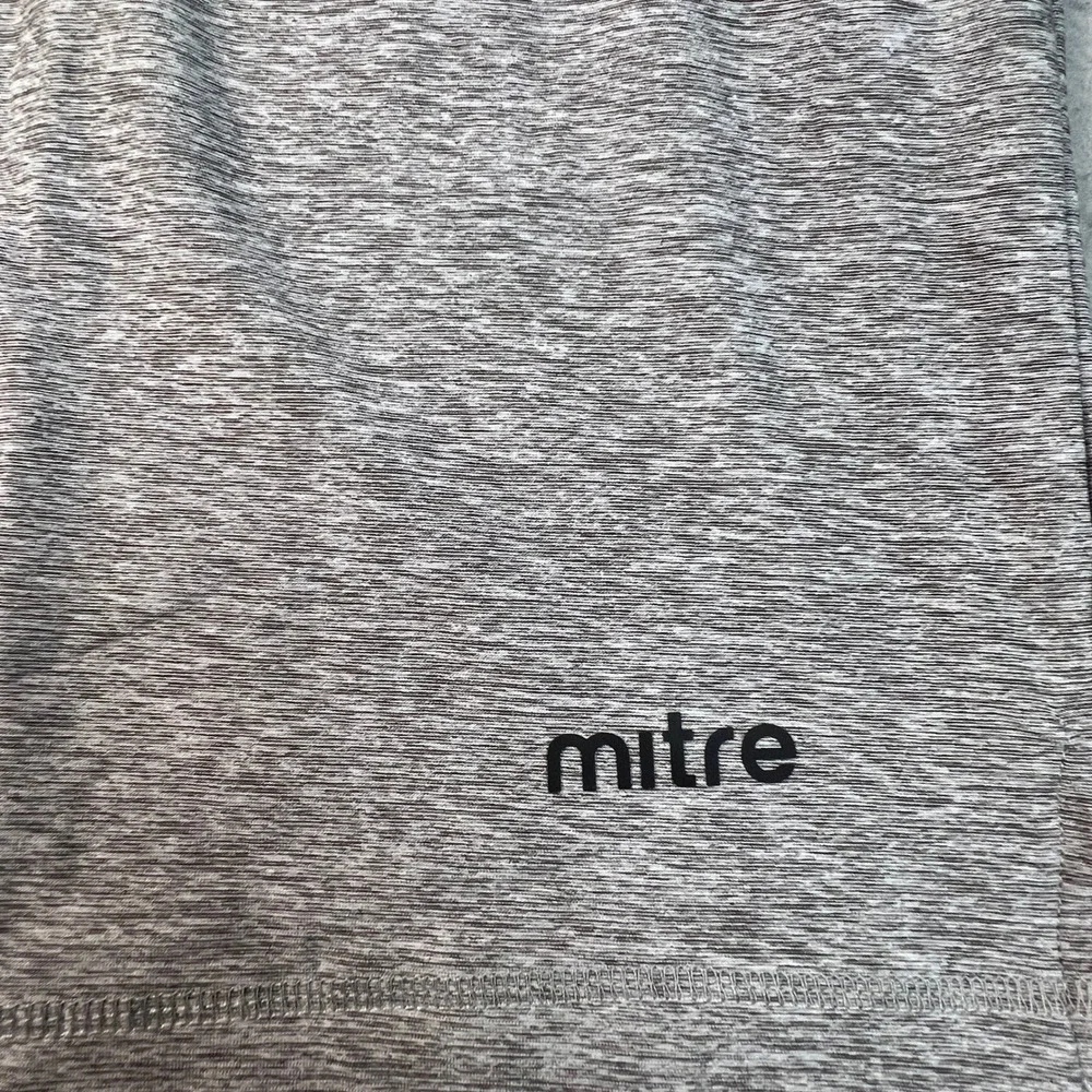 Mitre Athletic Training Shorts Mens Medium Grey Space Dye Zipper Pockets Gym